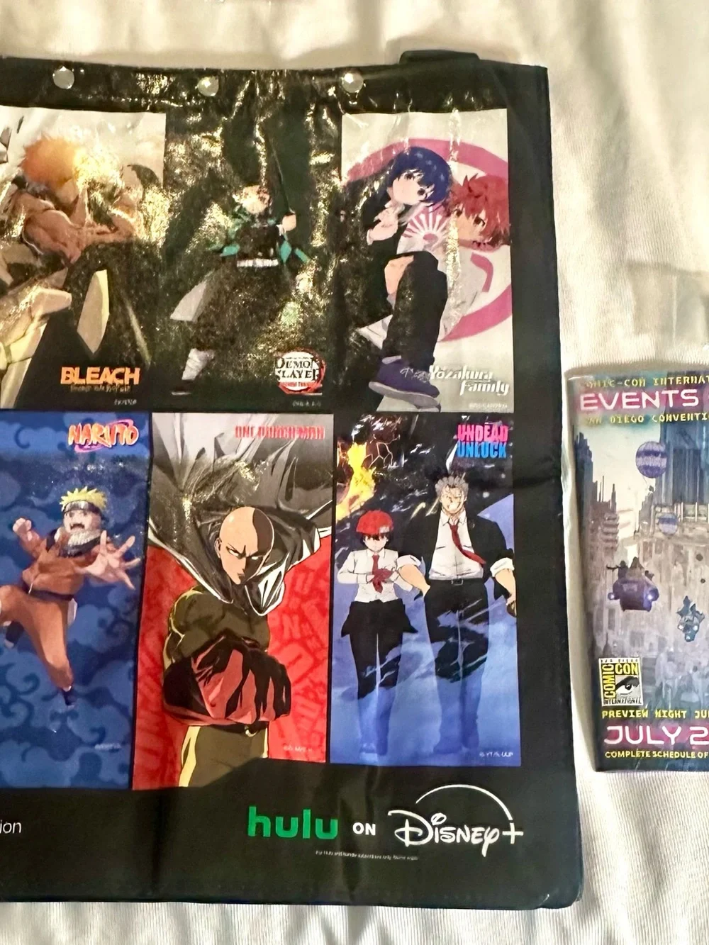 2026 SDCC Comic Con Backpack Bag Animayhem Hulu Demon Slayer Event Guide Pin